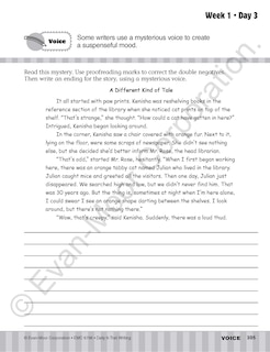 Aperçu du contenu 3_Daily 6-Trait Writing, Grade 6 Student Edition Workbook