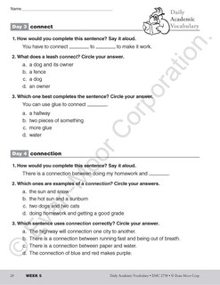 Aperçu du contenu 5_Daily Academic Vocabulary, Grade 2 Teacher Edition