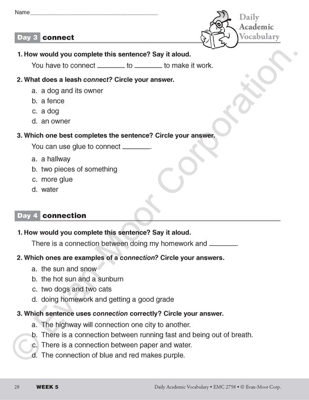 Aperçu du contenu 5_Daily Academic Vocabulary, Grade 2 Teacher Edition