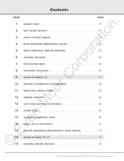 Aperçu du contenu_Daily Academic Vocabulary, Grade 3 Teacher Edition