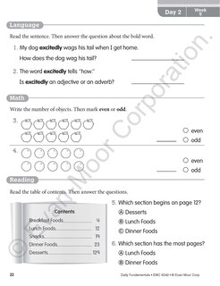 Aperçu du contenu 2_Daily Fundamentals, Grade 2 - Student Workbook