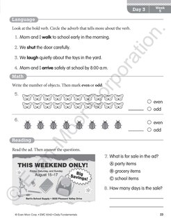Aperçu du contenu 3_Daily Fundamentals, Grade 2 - Student Workbook