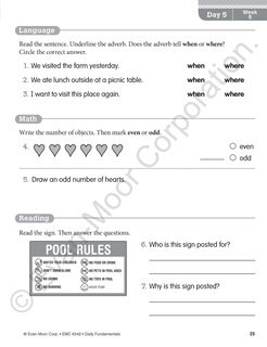 Aperçu du contenu 5_Daily Fundamentals, Grade 2 - Student Workbook