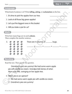 Sample content 3_Daily Fundamentals, Grade 2 Teacher Edition