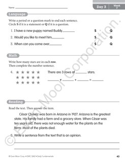 Sample content 5_Daily Fundamentals, Grade 2 Teacher Edition