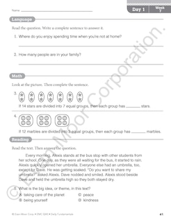Sample content 3_Daily Fundamentals, Grade 3 Teacher Edition