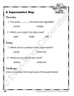 Aperçu du contenu 2_Daily Geography Practice, Grade 1 Student Edition Workbook