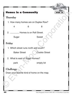 Aperçu du contenu 4_Daily Geography Practice, Grade 1 Student Edition Workbook
