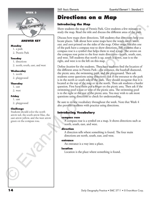 Sample content 3_Daily Geography Practice, Grade 2 Teacher Edition