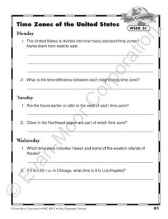Sample content 5_Daily Geography Practice, Grade 5 Student Edition Workbook