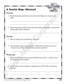 Sample content_Daily Geography Practice, Grade 6 Student Edition Workbook