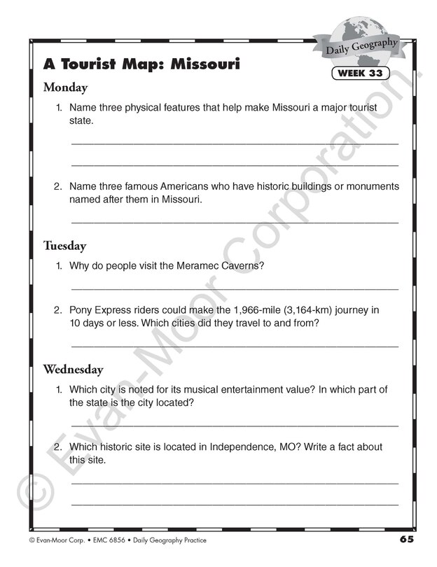 Sample content_Daily Geography Practice, Grade 6 Student Edition Workbook