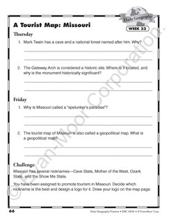 Sample content 2_Daily Geography Practice, Grade 6 Student Edition Workbook