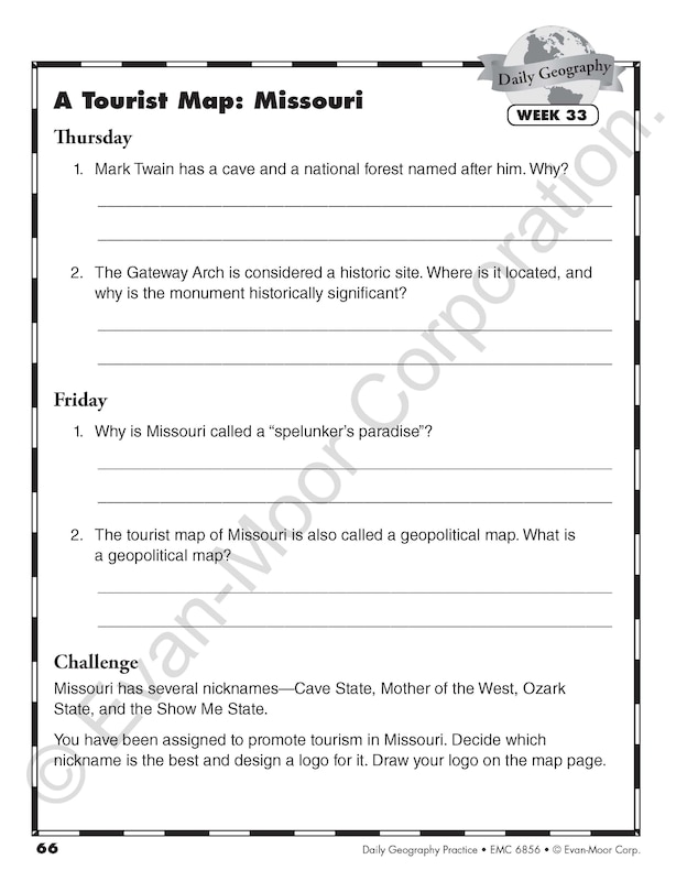 Sample content 2_Daily Geography Practice, Grade 6 Student Edition Workbook