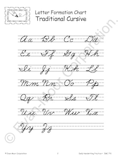 Sample content 2_Daily Handwriting Practice: Traditional Cursive, Kindergarten - Grade 6 Teacher Edition