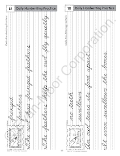 Sample content 5_Daily Handwriting Practice: Traditional Cursive, Kindergarten - Grade 6 Teacher Edition