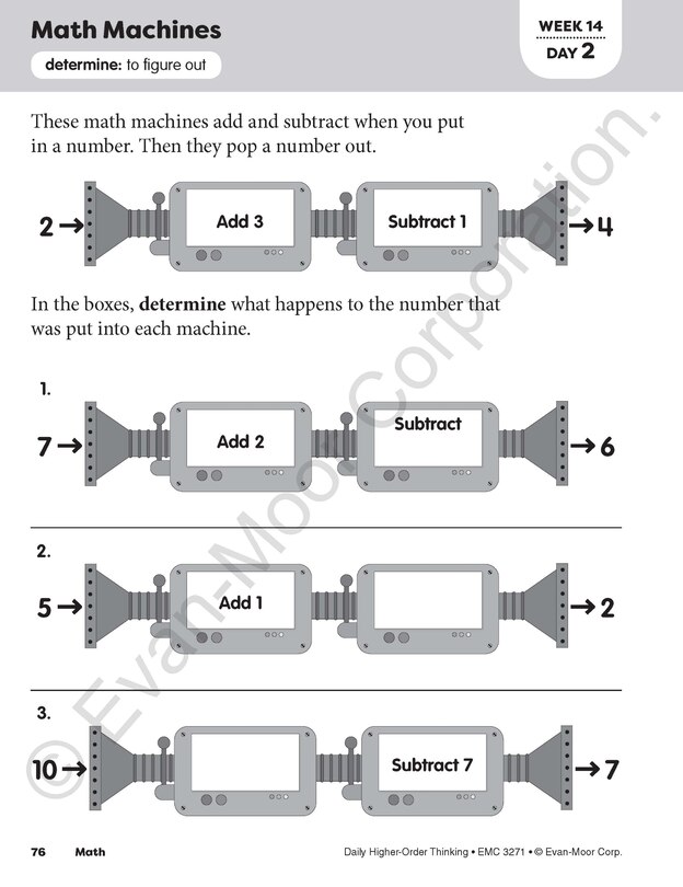 Sample content_Daily Higher-Order Thinking, Grade 1 Teacher Edition