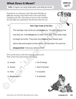 Sample content_Daily Higher-Order Thinking, Grade 3 Teacher Edition