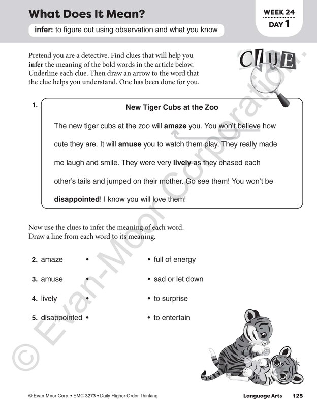 Sample content_Daily Higher-Order Thinking, Grade 3 Teacher Edition