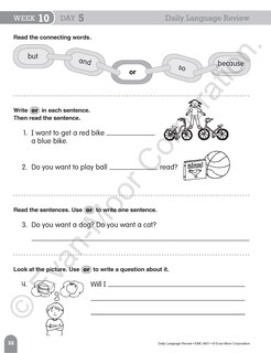 Sample content 3_Daily Language Review, Grade 1 Student Edition Workbook (5-pack)