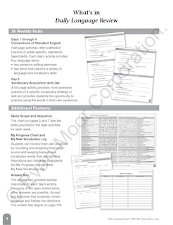 Aperçu du contenu_Daily Language Review, Grade 2 Teacher Edition