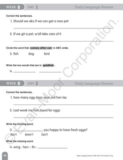 Aperçu du contenu 4_Daily Language Review, Grade 2 Teacher Edition