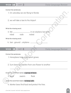 Aperçu du contenu 2_Daily Language Review, Grade 2 Student Edition Workbook