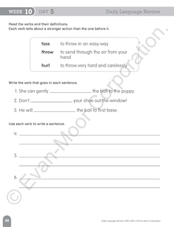 Aperçu du contenu 3_Daily Language Review, Grade 2 Student Edition Workbook
