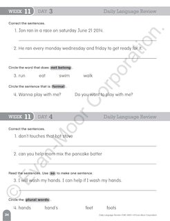 Aperçu du contenu 5_Daily Language Review, Grade 2 Student Edition Workbook