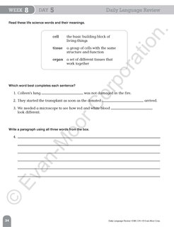 Sample content 5_Daily Language Review, Grade 6 Teacher Edition