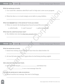 Aperçu du contenu 5_Daily Language Review, Grade 6 Student Edition Workbook