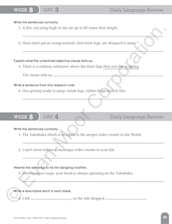 Sample content 4_Daily Language Review, Grade 7 Teacher Edition