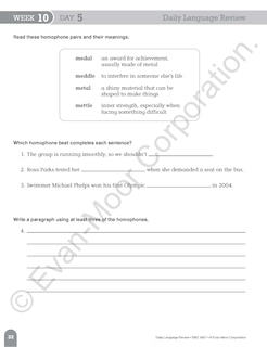Aperçu du contenu 3_Daily Language Review, Grade 7 Student Edition Workbook