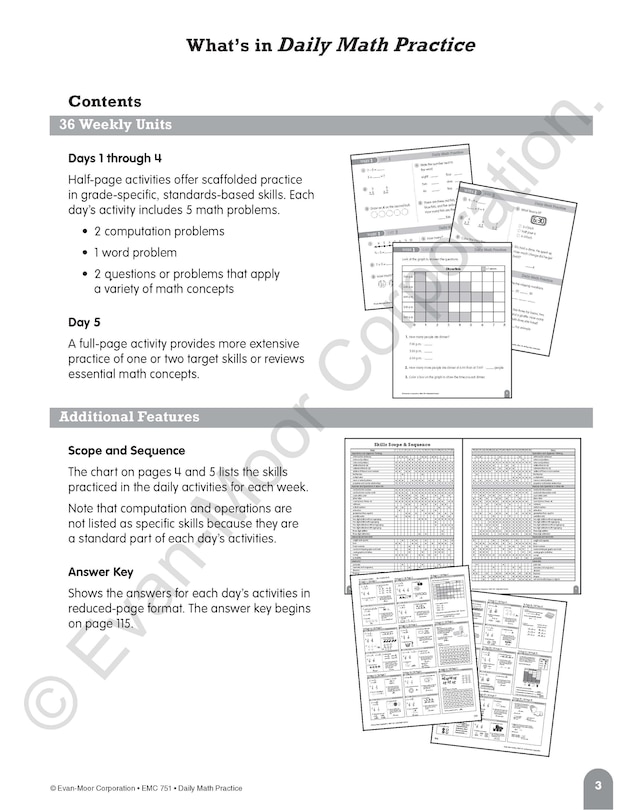 Sample content_Daily Math Practice, Grade 2 Teacher Edition