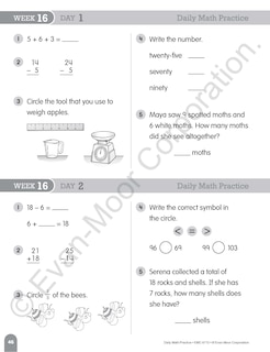 Aperçu du contenu_Daily Math Practice, Grade 2 Student Edition Workbook
