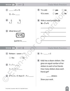 Aperçu du contenu 2_Daily Math Practice, Grade 2 Student Edition Workbook