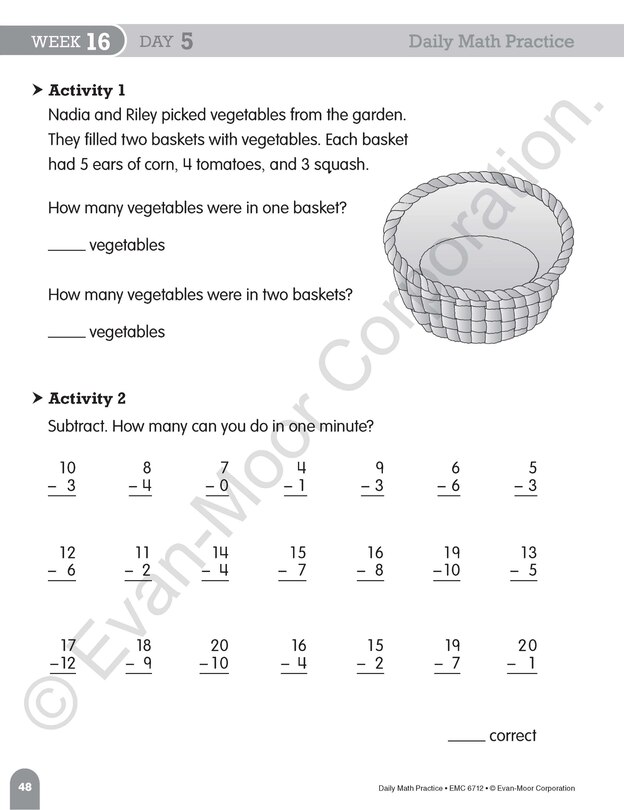 Aperçu du contenu 3_Daily Math Practice, Grade 2 Student Edition Workbook