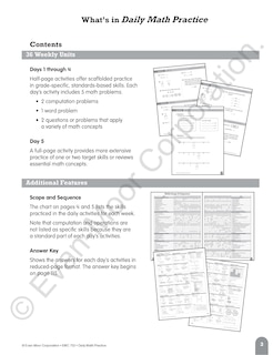 Sample content_Daily Math Practice, Grade 3 Teacher Edition