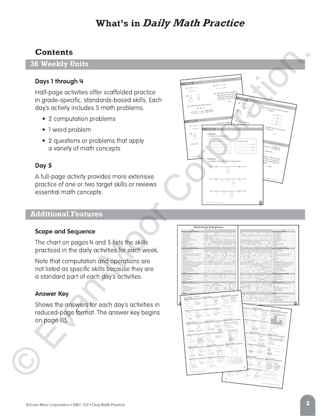 Sample content_Daily Math Practice, Grade 3 Teacher Edition