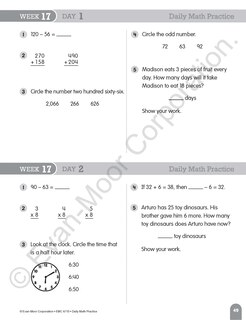 Sample content 3_Daily Math Practice, Grade 3 Student Edition Workbook