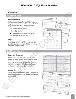 Sample content_Daily Math Practice, Grade 4 Teacher Edition