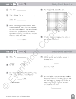 Sample content 5_Daily Math Practice, Grade 4 Teacher Edition