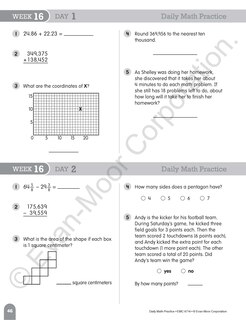 Aperçu du contenu_Daily Math Practice, Grade 4 Student Edition Workbook (5-pack)