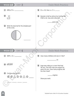 Aperçu du contenu 5_Daily Math Practice, Grade 4 Student Edition Workbook (5-pack)