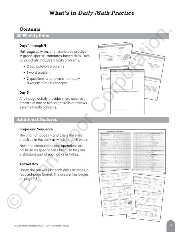 Sample content_Daily Math Practice, Grade 5 Teacher Edition