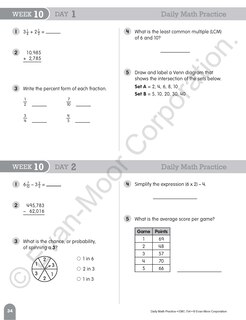 Sample content 4_Daily Math Practice, Grade 5 Teacher Edition