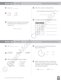 Sample content 5_Daily Math Practice, Grade 5 Teacher Edition