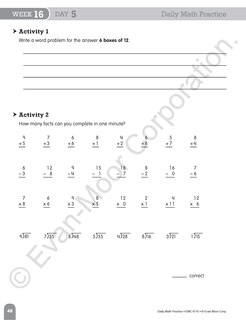 Aperçu du contenu 3_Daily Math Practice, Grade 5 Student Edition Workbook