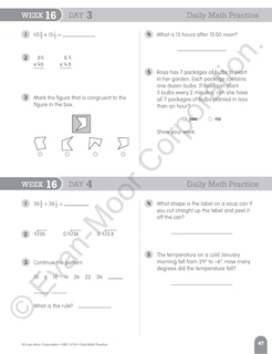 Aperçu du contenu 2_Daily Math Practice, Grade 6 Student Edition Workbook