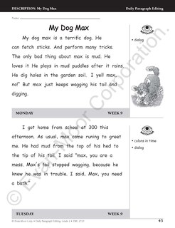 Sample content 3_Daily Paragraph Editing, Grade 2 Teacher Edition